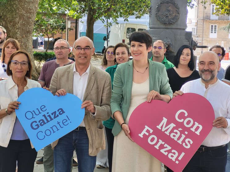 Rosana Pérez, Francisco Jorquera, Ana Pontón, Néstor Rego.&nbsp;Presentación ante os medios da candidatura do BNG para as xerais 2023.