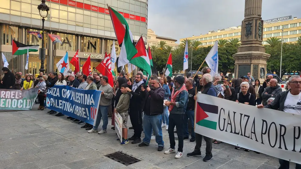 Concentraci&oacute;n no Obelisco contra o xenocidio en Gaza