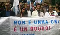 O BNG berra, diante do Banco de España, contra o roubo da banca e do PP ao pobo