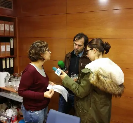 Un dos momentos da rolda de prensa ofrecida esta ma&ntilde;&aacute; pola nosa concelleira Avia Veira