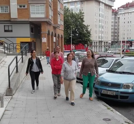 Momento da visita da nosa portavoz Avia Veira xunto con compa&ntilde;eiras e compa&ntilde;eiros do BNG e veci&ntilde;anza