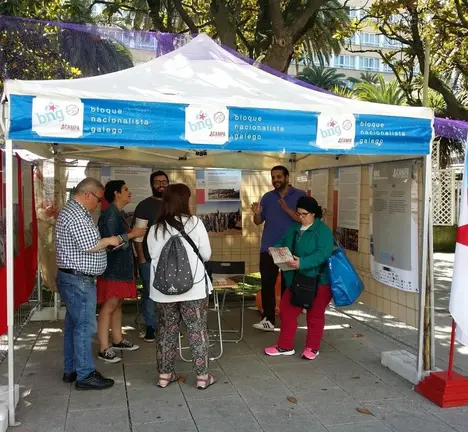 Carpa do BNG instalada no segundo campamento de persoas refuxiadas Acampa