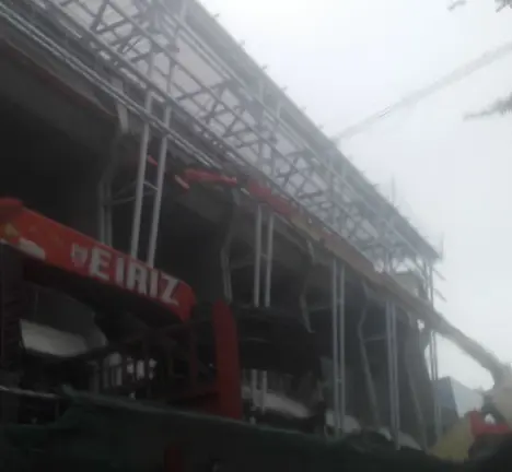 Exterior de Riazor coas obras desenvolv&eacute;ndose a d&iacute;a de hoxe