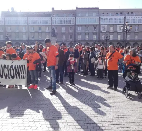 Concentraci&oacute;n en Mar&iacute;a Pita en defensa dos postos de traballo de Alcoa celebrada na Coru&ntilde;a o 17.11.2018