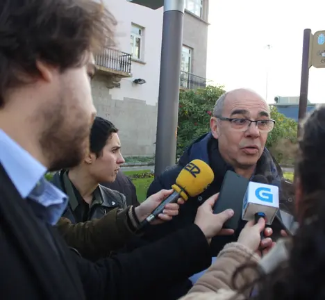 Un dos momentos da comparecencia p&uacute;blica de Francisco Jorquera onde valorou os orzamentos do Estado
