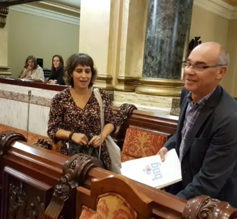 Avia e Jorquera  no primeiro pleno do mandato. 12 de setembro de 2019.