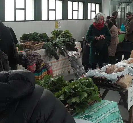 Mercado ecol&oacute;xico no mercado municipal de Santo Agosti&ntilde;o. Labrega Natura.