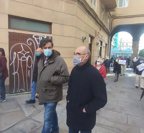 Jorquera na II Marcha C&iacute;vica pola Casa Cornide, 7 de novembro de 2020.