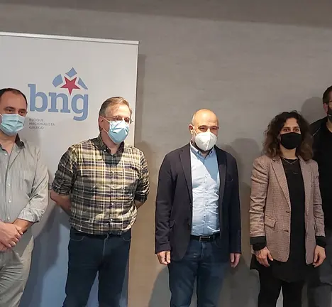 Rolda de Prensa BNG emendas locais e comarcais aos orzamentos do Estado para 2021. Francisco Jorquera, Tono Chouci&ntilde;o, Xurxo Couto, N&eacute;stor Rego, Avia Veira e Daniel Carballada.&nbsp;