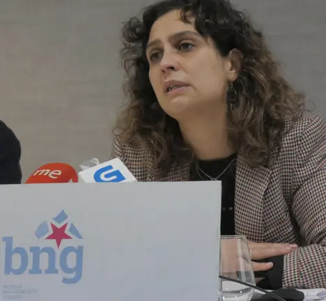Avia Veira, en rolda de prensa. 13 de novembro de 2020.