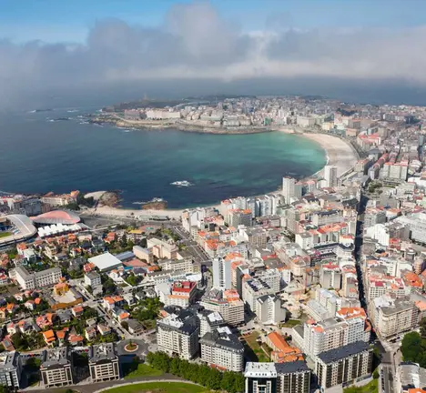 Vista &aacute;rea da Coru&ntilde;a.