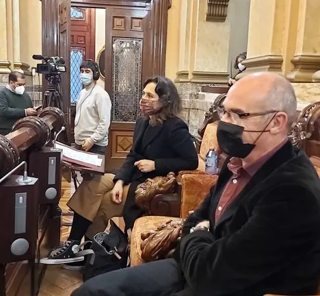 Francisco Jorquera e Avia Veira nos seus escanos