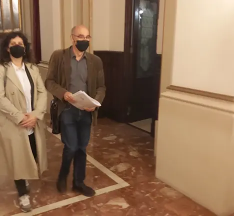 Avia Veira e Francisco Jorquera no pleno de maio de 2021.
