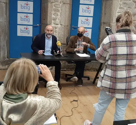 N&eacute;stor Rego e Jorquera conferencia de imprensa 15-11-21 apresentaci&oacute;n emendas aos orzamentos