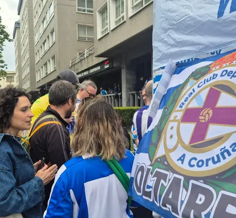 Avia Veira, durante o D&iacute;a das Pe&ntilde;as deportivista, 1 de maio de 2026.