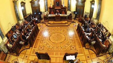 Vista panor&aacute;mica dunha sesi&oacute;n do Pleno do Concello da Coru&ntilde;a
