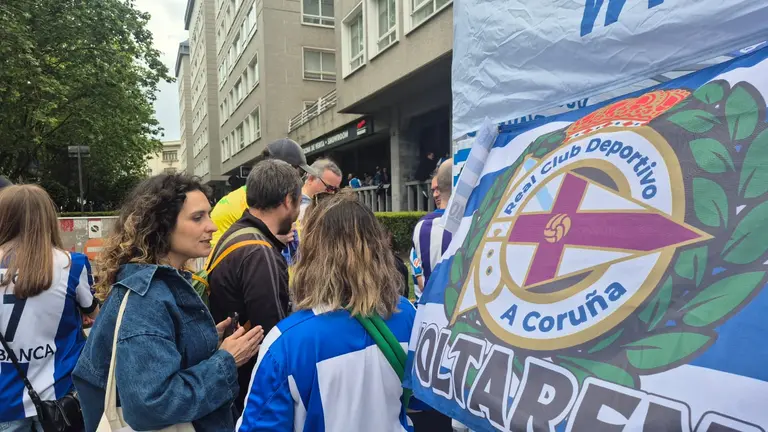 Avia Veira, durante o D&iacute;a das Pe&ntilde;as deportivista, 1 de maio de 2026.