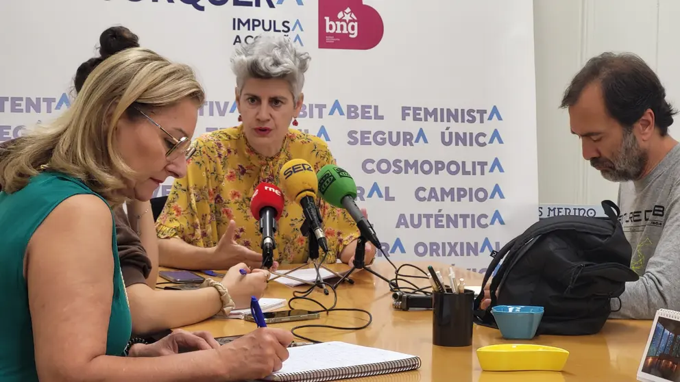Conferencia de prensa de Mercedes Queixas sobre a pol&iacute;tica cultural no principio de mandato. 20 de setembro de 2023.