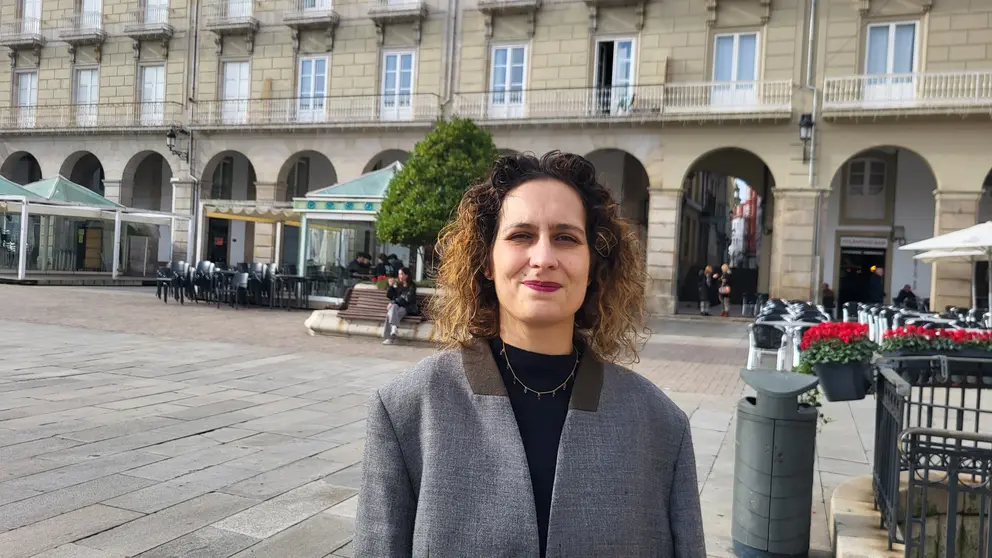 Avia Veira en Mar&iacute;a Pita. Xaneiro de 2015.