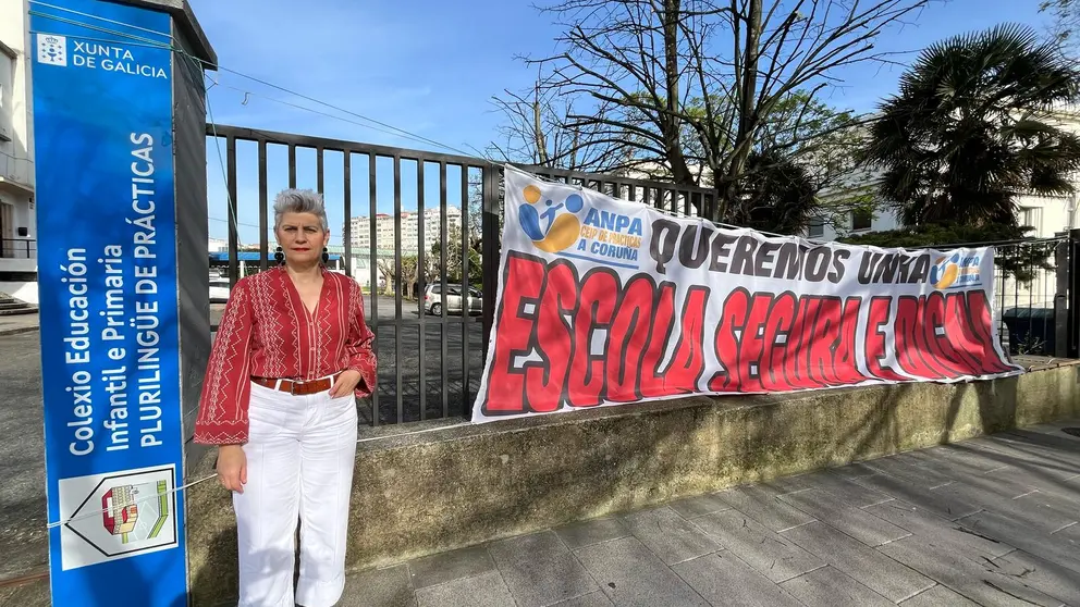 Mercedes Queixas no CEIP de Pr&aacute;cticas. 1 de abril de 2025.