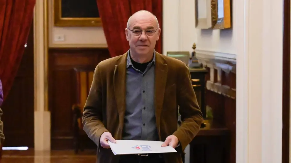 Jorquera, durante o acto de sinatura do acordo dos orzamentos do Concello para 2026