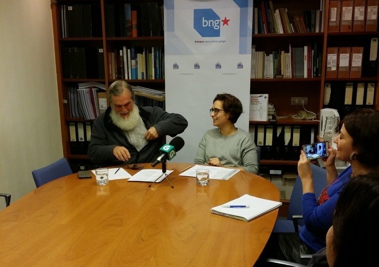 Momento da intervención do noso compañeiro Mini