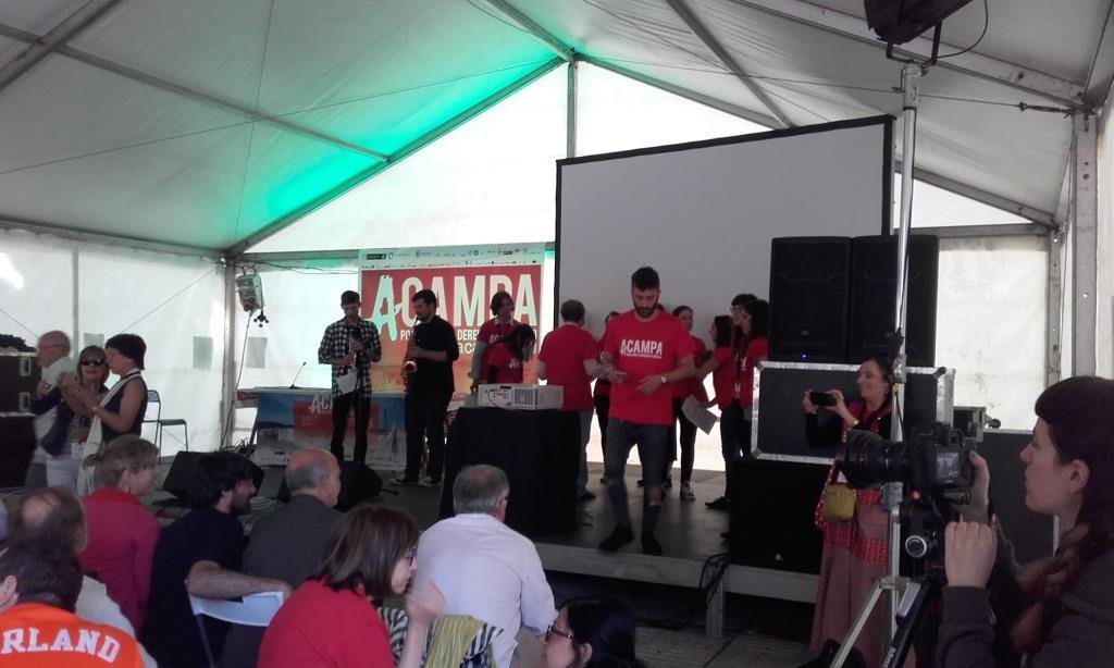 Momento o que se inauguraba a iniciativa Acampa
