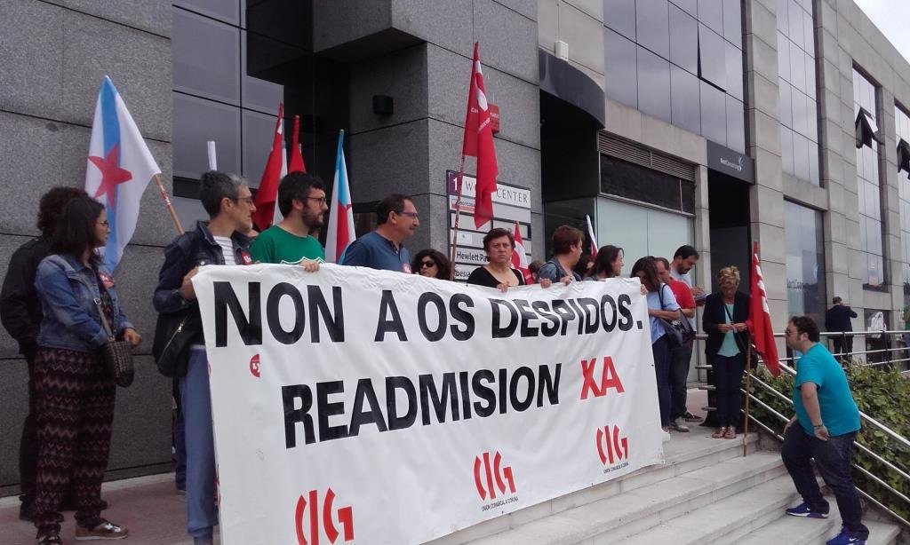 Concentración diante de DXC Technology no Work Center de Agrela