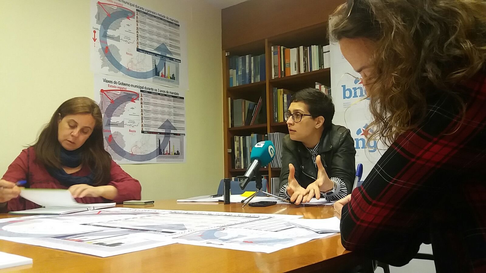 Momento da rolda de prensa realizada polo Grupo Municipal