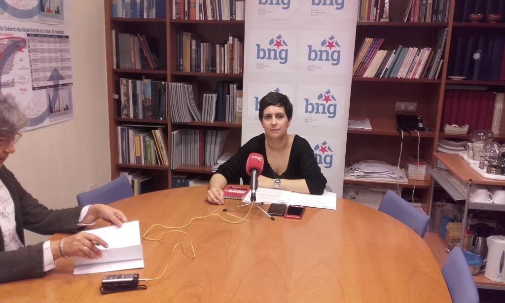 Momentos previos á rolda de prensa na que presentamos a alegación á modificación da Solana