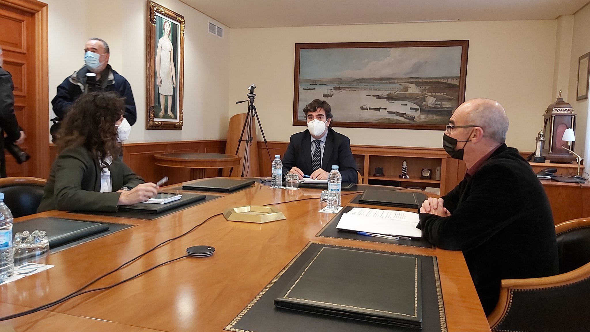 Jorquera e Veira co presidente da Autoridade Portuaria